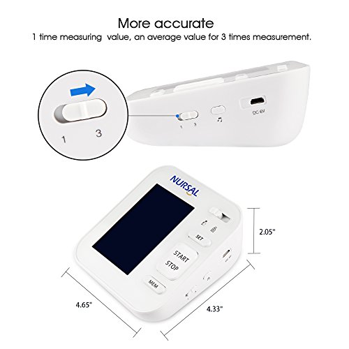 NURSAL Upper Arm Digital Blood Pressure Monitor Automatic Blood