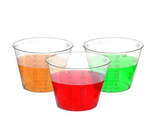 Disposable Graduated Measuring Plastic Medicine Cups 1 Ounce (1000 Pack)