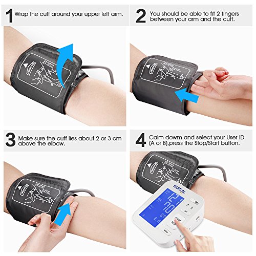 NURSAL Upper Arm Digital Blood Pressure Monitor Automatic Blood