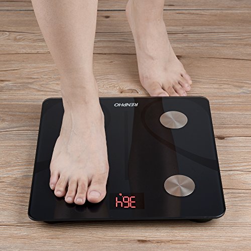 RENPHO Digital Body Weight Scale, Body Composition Monitor Health Analyzer  with Smartphone App, White