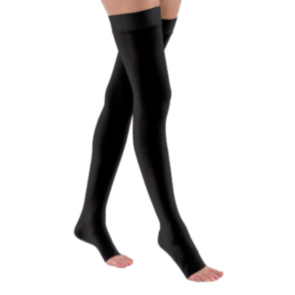 Medical Varicose Compression Stockings - Thigh High - Large - Black - SBTZ/SBTO