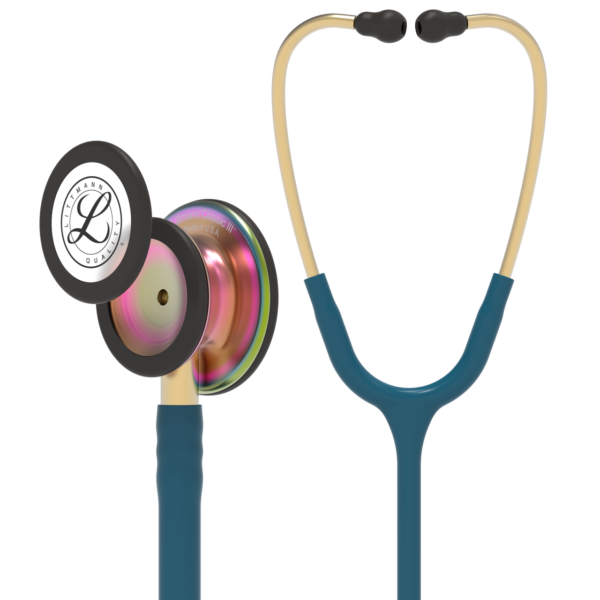 Medical Students Littmann Classic III Monitoring Stethoscope – Caribbean Blue/Rainbow – SBTZ