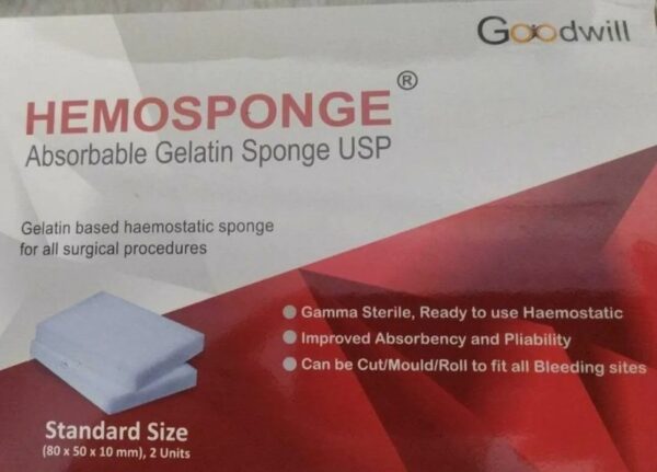 Hemosponge Absorbable Gelatin Sponge - 1 unit - SBTZ